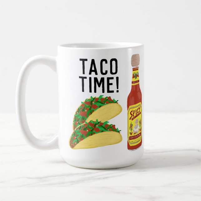 Caneca De Café É a ilustração do molho picante dos tacos bonitinh (Esquerda)
