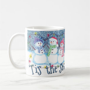 Caneca De Café É a Temporada para Ser Alegre Palhaços de Neve Eng