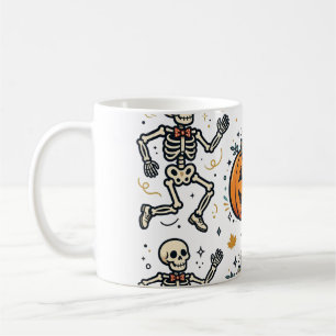 Caneca De Café É a Temporada Trio de Esqueleto Abóbora Fantasma R
