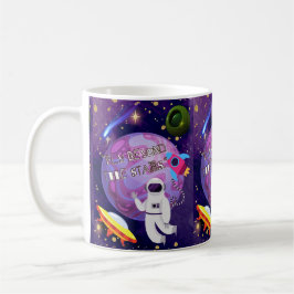 CANECA DE CAFÉ É ALÉM DAS ESTRELAS, ASTRONAUTA