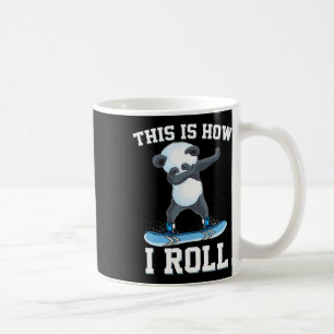 Caneca De Café É Assim Que Eu Rolo Batido Panda Snowboard Neve