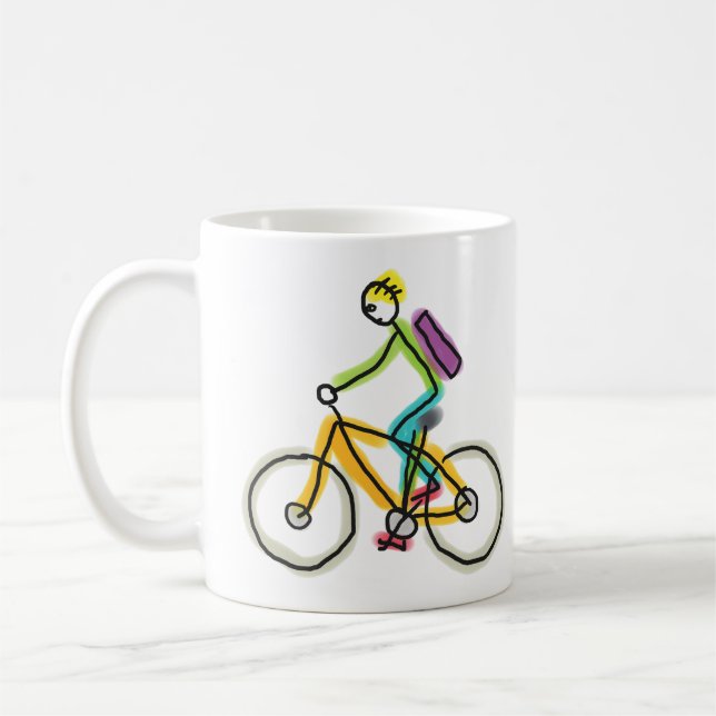 Caneca De Café E-bike Stickman (Esquerda)