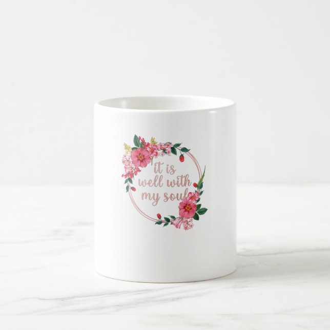 Caneca De Café É Bom Com Minha Alma Engraçadas Flores (Centro)
