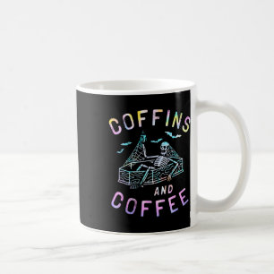 Caneca De Café E Café Funny Skeleton Tie Dye Retro Halloween