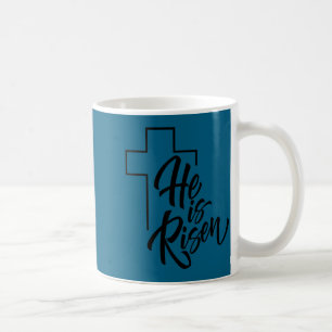 Caneca De Café É Camisa Ele Ressuscitou Páscoa Jesus