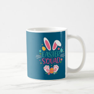 Caneca De Café E Camiseta Páscoa Esquadrão Orelhas de Coelho Ovos