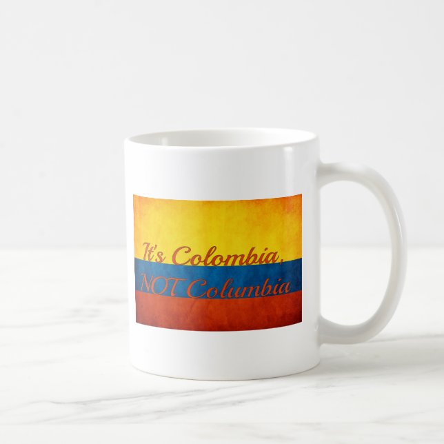 Caneca De Café "É Colômbia, não Colômbia " (Direita)