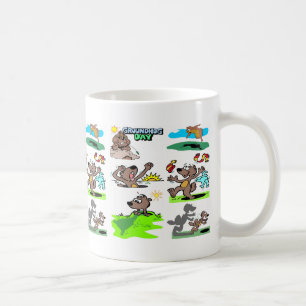 Caneca De Café "É DIA de GROUNDHOG OUTRA VEZ! "