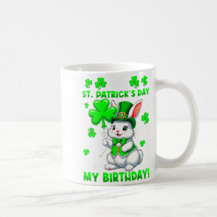 Caneca De Café É dia de São Patrício coelhinhos de aniversário tr