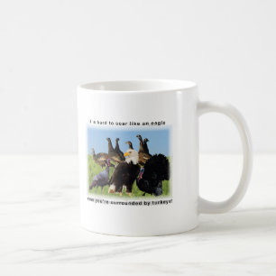Caneca De Café É duro subir como uma cotação da águia