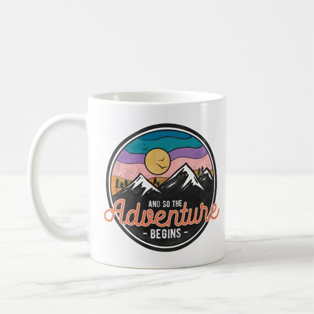 Caneca De Café E Então A Aventura Começa (Esquerda)