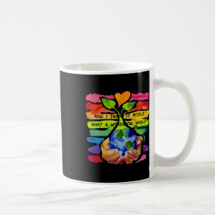 Caneca De Café E Eu Penso Para Mim Mesmo Que Uma Terra Maravilhos