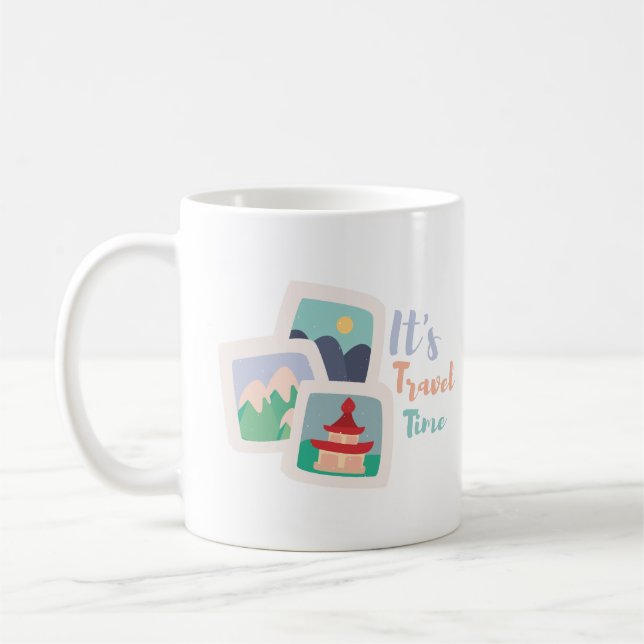 Caneca De Café É hora de viagem (Esquerda)