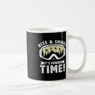 Caneca De Café É hora do pó Óculos de esqui Esportes de inverno E