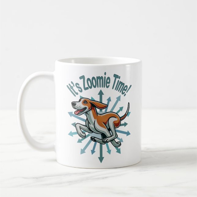 Caneca De Café É Hora do Zoomie American Fox Hound (Esquerda)