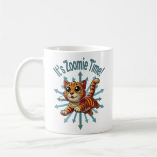 Caneca De Café É hora do Zoomie Gato Laranja Tabby