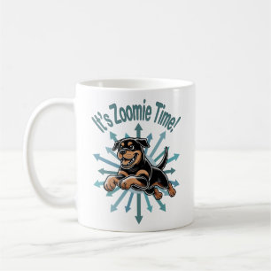 Caneca De Café É hora do Zoomie Rottweiler