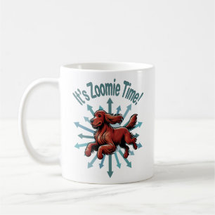Caneca De Café É hora do Zoomie Setter Irlandês