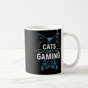 Caneca De Café E Jogos Gatinho Fofo Amante de Gamer Vídeo Game Fo