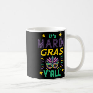 Caneca De Café É Mardi Gras Yall Mask Fat Terça-Festa Mulher M