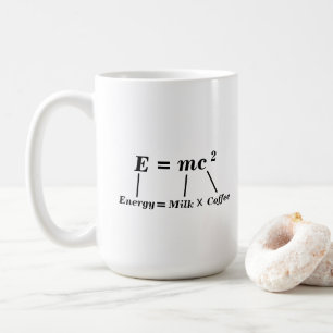 Caneca De Café E=mc2 ciência física energia Einstein engraçado