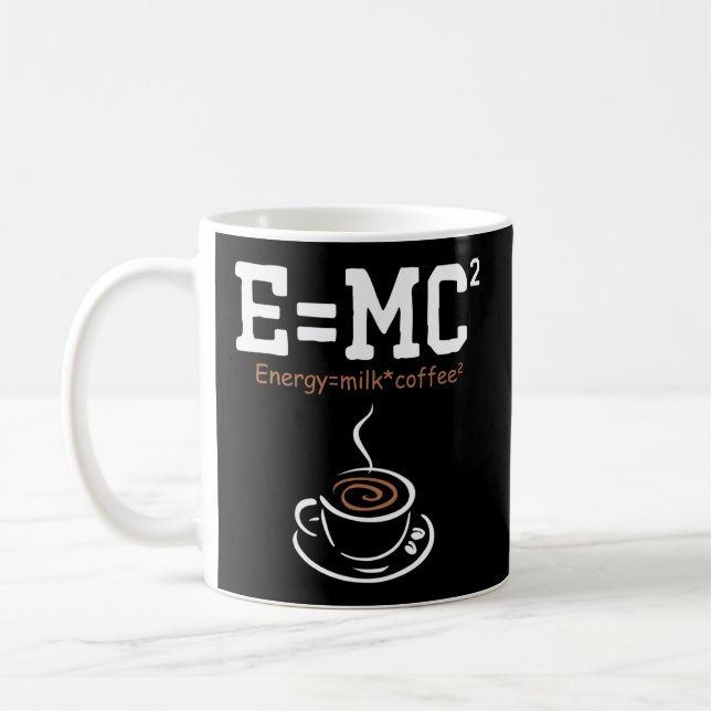 Caneca De Café E Mc2 Energy Milk Coffee Physics (Esquerda)
