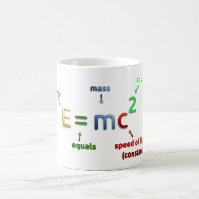 Caneca De Café E = MC^2. E igualam MC esquadrado (Centro)