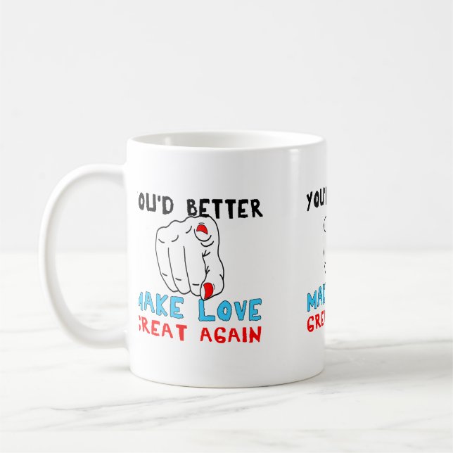 Caneca De Café É Melhor Fazer Excelente De Amor De Novo (Esquerda)