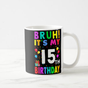Caneca De Café É Meu 15º Aniversário 15 Feliz Aniversário Garotos