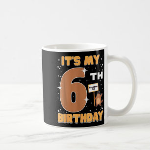 Caneca De Café É Meu 6º Aniversário Dia da Marmota Menina de 6 An