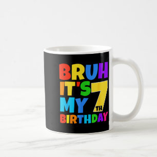 Caneca De Café É Meu 7º Aniversário Engraçado Festa de 7 Anos de