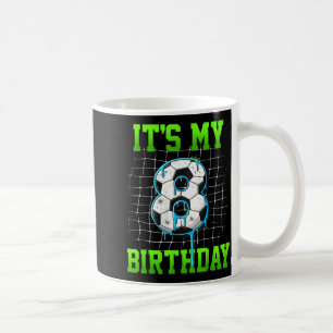 Caneca De Café É Meu 8º Aniversário Engraçado Futebol Aniversário