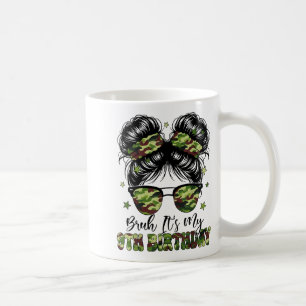 Caneca De Café É meu 9º aniversário Garota Camo Nove Anos de Idad