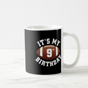 Caneca De Café É Meu 9º Aniversário Menino Jogador de Futebol de