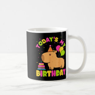 Caneca De Café É Meu Aniversário Garotas Amantes de Capivara Aniv