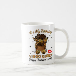 Caneca De Café É Meu Aniversário Rainha de Virgem Feliz Aniversár