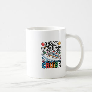 Caneca De Café É Meu Cruzeiro de Aniversário Rosa Fofo Viagem Mar
