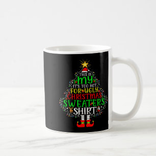 Caneca De Café É Muito Quente Para Camiseta De Natal Feia Diverti