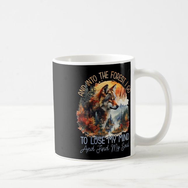 Caneca De Café E Na Floresta Eu Vou Perder Minha Mente Acampament (Direita)