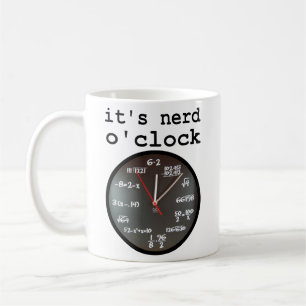 Caneca De Café É Nerd O'Clock Engraçado Relógio Humor