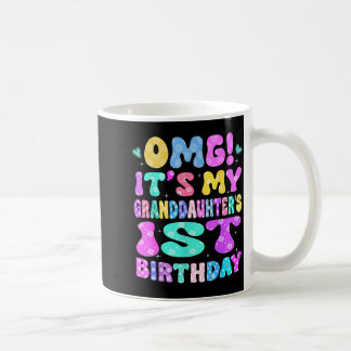 Caneca De Café É o 1º Aniversário da Minha Netinha Flores 1 A