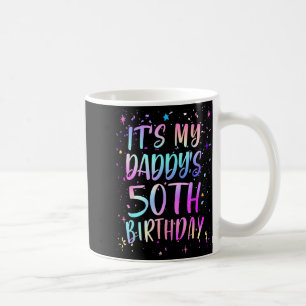 Caneca De Café É o 50º Aniversário do Meu Papai Colorido Feliz 50