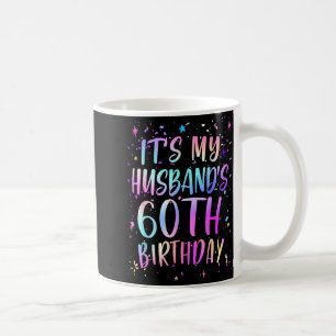 Caneca De Café É o 60º Aniversário do Meu Marido Colorido Feliz 6