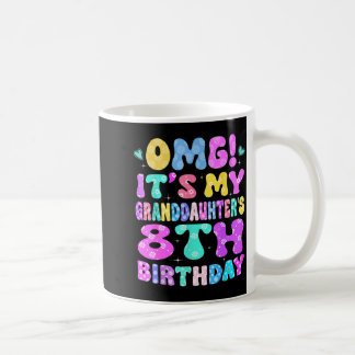 Caneca De Café É o 8º aniversário da minha neta Flores 8 A