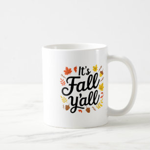 Caneca De Café É o Fall Yall Halloween Bats Pumpkin Fall Hallowe