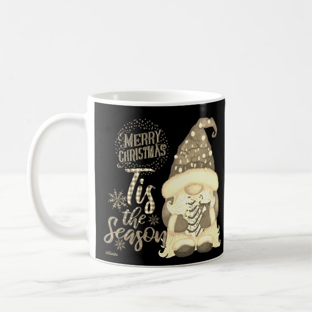Caneca De Café É o gnomo engraçado de natal da SEASON (Esquerda)