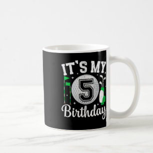 Caneca De Café É o meu 5º aniversário de golfe jogador de golfe d