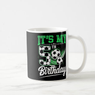 Caneca De Café É o meu 5º aniversário menino futebol Ll 5 anos de