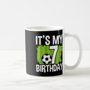 Caneca De Café É o meu 7º aniversário menino futebol 7 anos de id