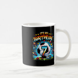 Caneca De Café É o meu 7º aniversário Meninos Futebol Footbyll 7 